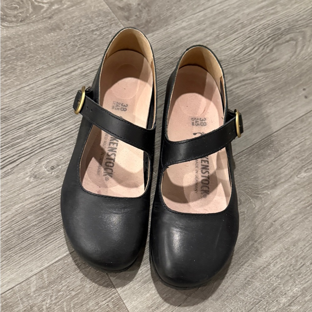 Used Birkenstock Women black leather Tracy Size 38